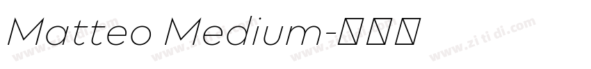 Matteo Medium字体转换